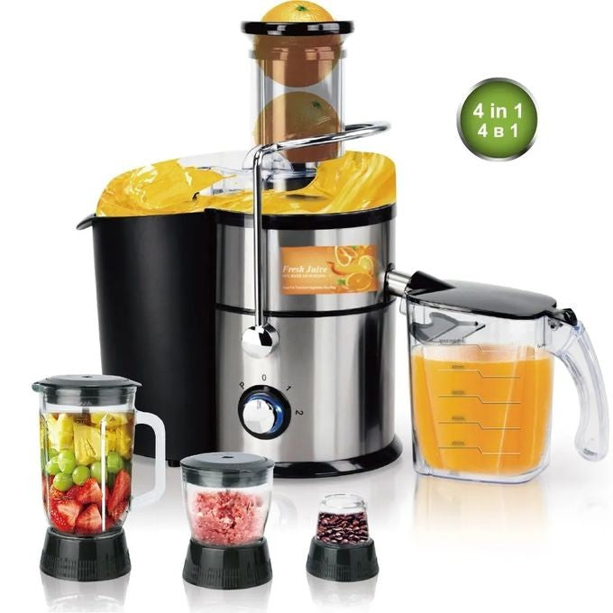 Extracteur de jus multifonction 4-en-1 - Blender, Hachoir, Moulin à Café