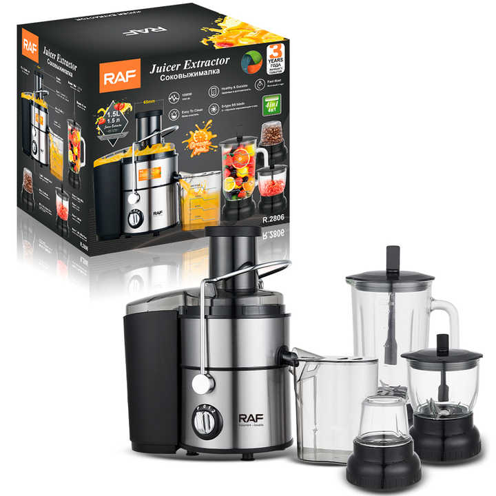 Extracteur de jus multifonction 4-en-1 - Blender, Hachoir, Moulin à Café