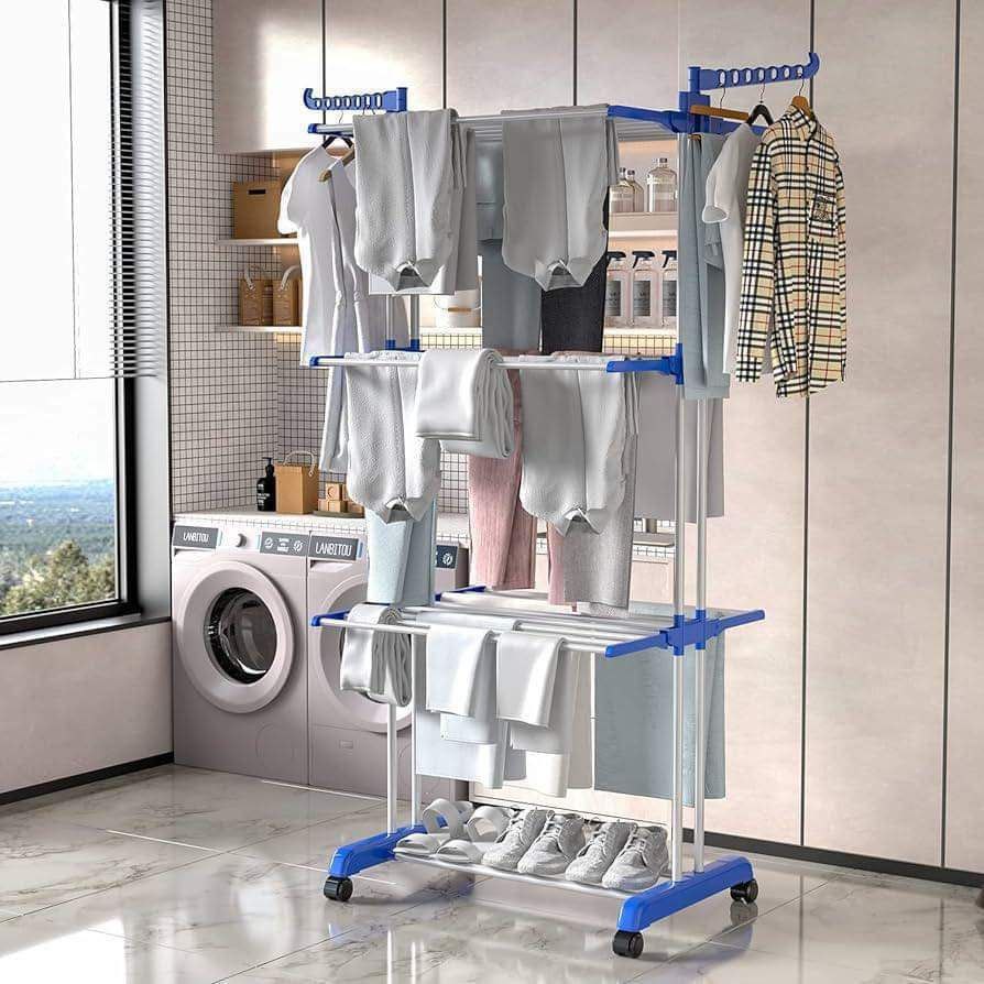 Sèche-linge rétractable étendoir pliable (supporte 40kg)