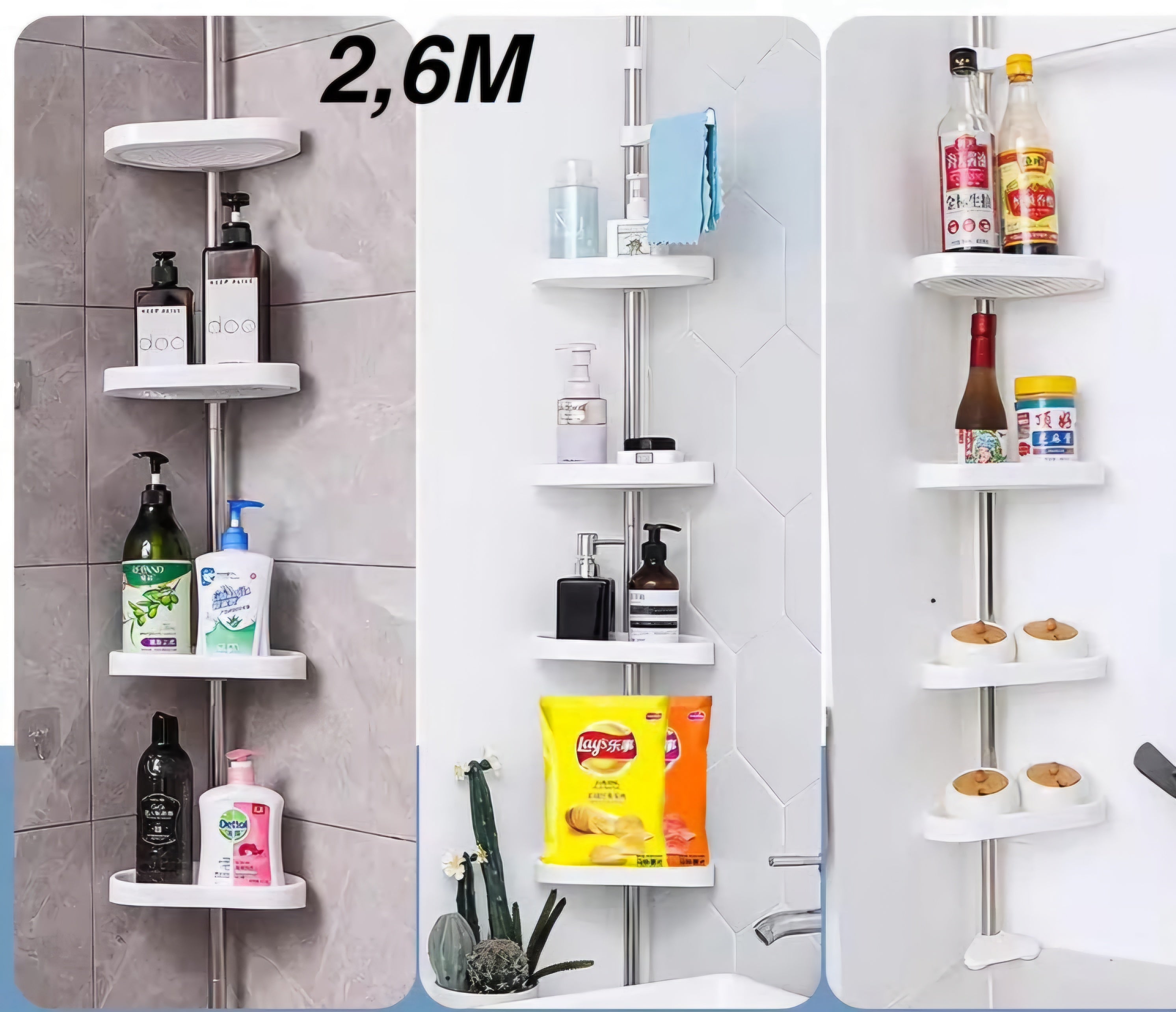 Etagère d'angle de douche