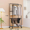 Porte-manteau et chaussures multifonction – Double barre organisatrice